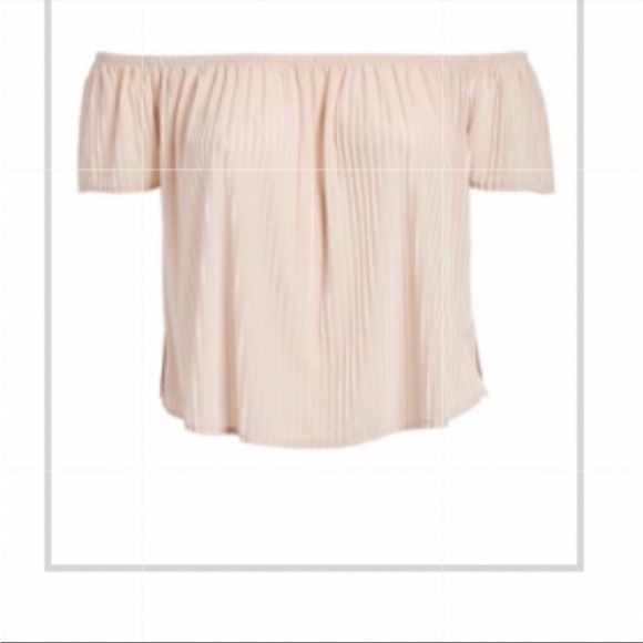 Forever 21 Light Pink Stripe Off-Shoulder Top - Picture 4 of 4